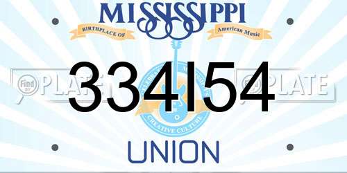 334I54 Mississippi License Plate
