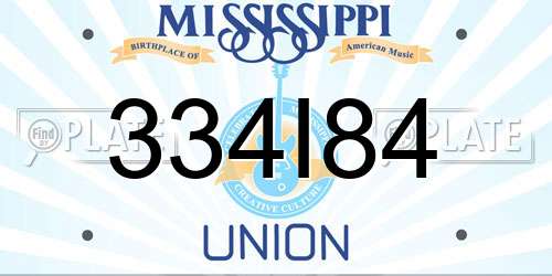 334I84 Mississippi License Plate