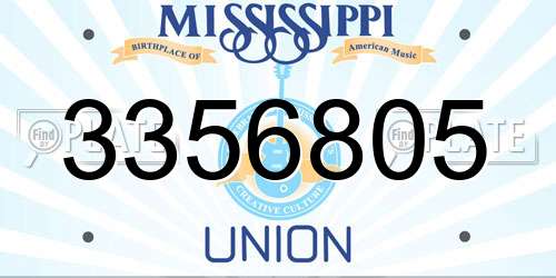 3356805 Mississippi License Plate