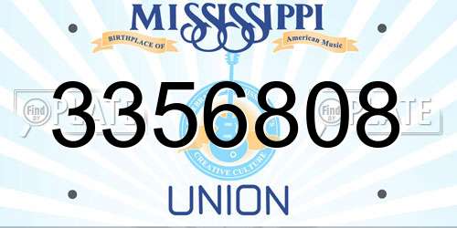 3356808 Mississippi License Plate