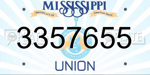 3357655 Mississippi License Plate