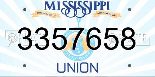 3357658 Mississippi License Plate