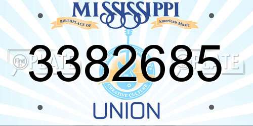 3382685 Mississippi License Plate