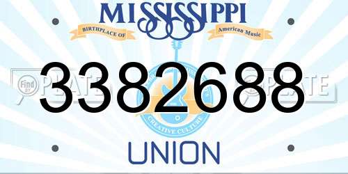 3382688 Mississippi License Plate