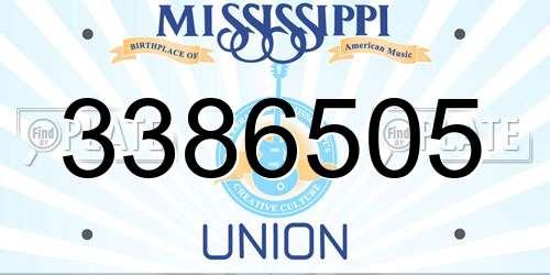 3386505 Mississippi License Plate