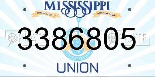 3386805 Mississippi License Plate