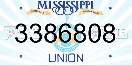 3386808 Mississippi License Plate
