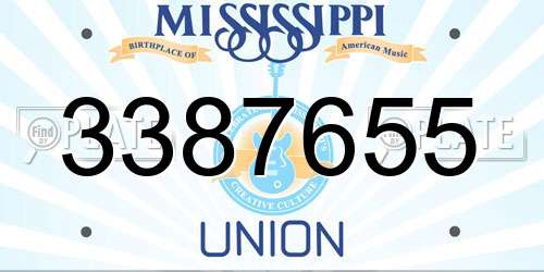 3387655 Mississippi License Plate