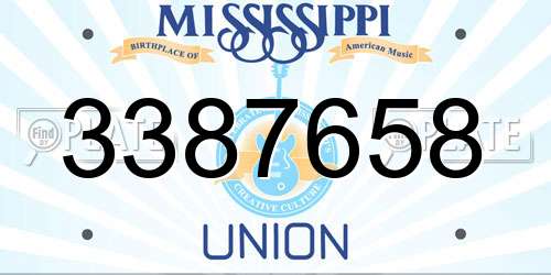 3387658 Mississippi License Plate