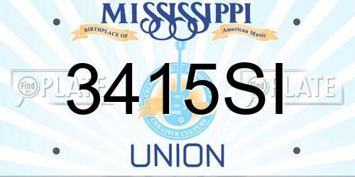 3415SI Mississippi License Plate