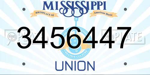 3456447 Mississippi License Plate