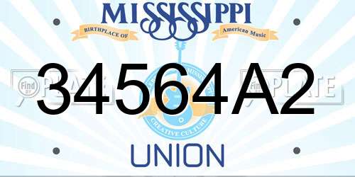 34564A2 Mississippi License Plate