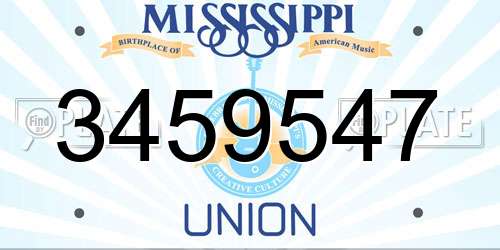 3459547 Mississippi License Plate