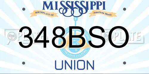 348BSO Mississippi License Plate