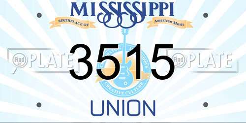 3515 Mississippi License Plate