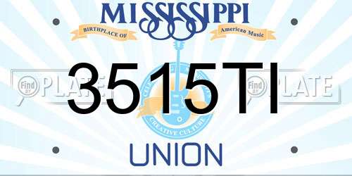 3515TI Mississippi License Plate