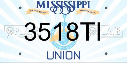3518TI Mississippi License Plate
