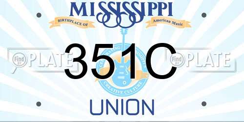 351C Mississippi License Plate