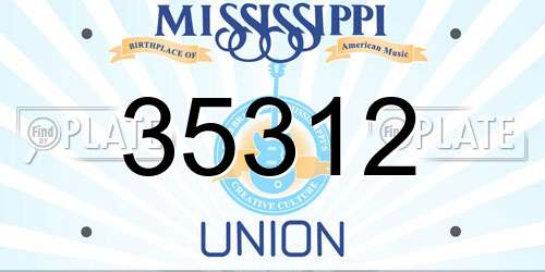 35312 Mississippi License Plate