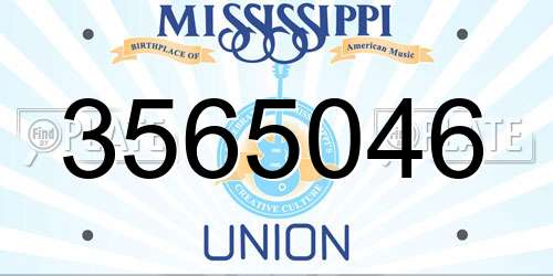 3565046 Mississippi License Plate