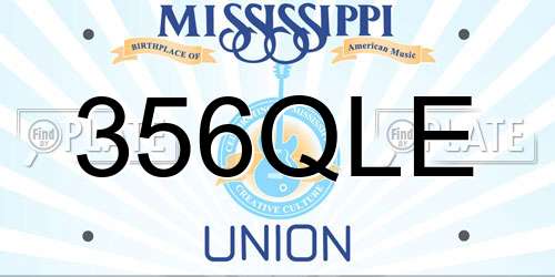 356QLE Mississippi License Plate