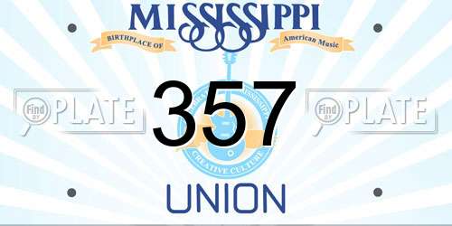 357 Mississippi License Plate