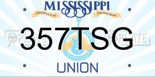 357TSG Mississippi License Plate
