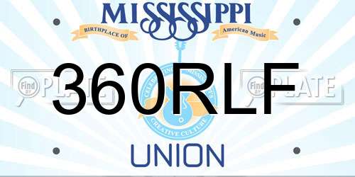 360RLF Mississippi License Plate