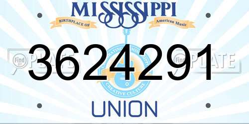 3624291 Mississippi License Plate
