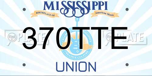 370TTE Mississippi License Plate