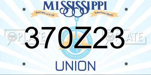 370Z23 Mississippi License Plate