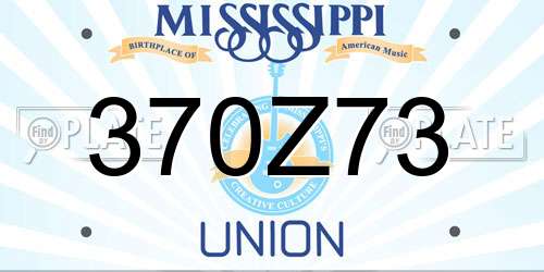370Z73 Mississippi License Plate
