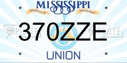 370ZZE Mississippi License Plate