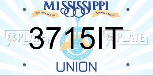 3715IT Mississippi License Plate