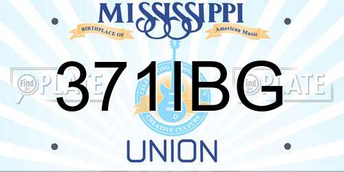 371IBG Mississippi License Plate