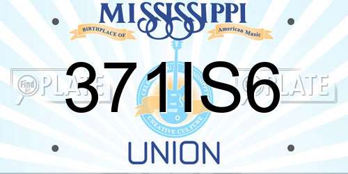 371IS6 Mississippi License Plate