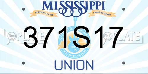 371S17 Mississippi License Plate
