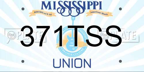 371TSS Mississippi License Plate