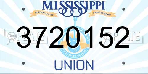 3720152 Mississippi License Plate