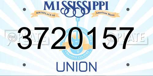 3720157 Mississippi License Plate