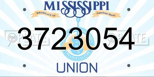 3723054 Mississippi License Plate