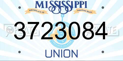3723084 Mississippi License Plate