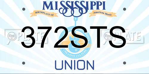 372STS Mississippi License Plate