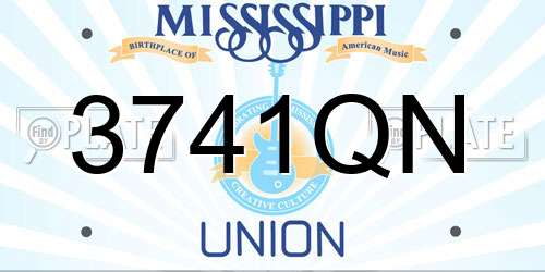 3741QN Mississippi License Plate