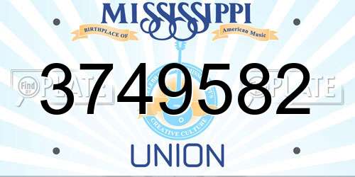 3749582 Mississippi License Plate