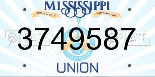 3749587 Mississippi License Plate