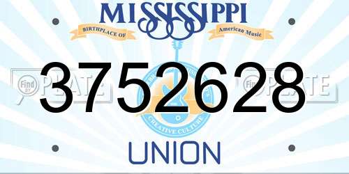 3752628 Mississippi License Plate