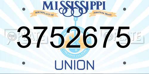 3752675 Mississippi License Plate