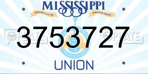 3753727 Mississippi License Plate