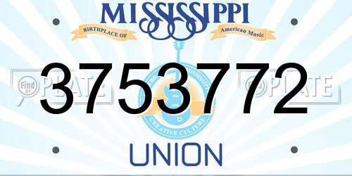 3753772 Mississippi License Plate